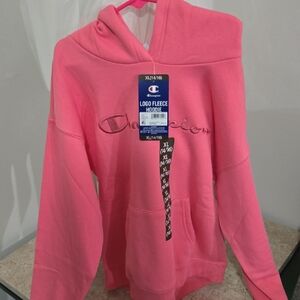 Champion Women's Bright Pink Fleece Hoodie